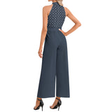 Hearts Halter Neck Buckle Belted Jumpsuit - Objet D'Art