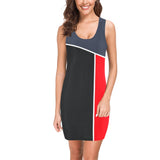 gray black red print 2A Medea Vest Dress (Model D06) - Objet D'Art