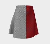 Two Tone Polka Dot Flare Skirt - Objet D'Art