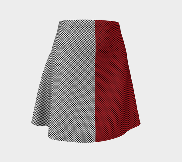 Two Tone Polka Dot Flare Skirt - Objet D'Art