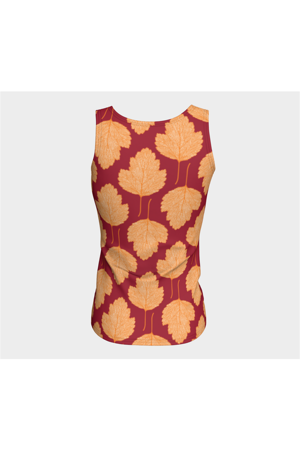 Autumn Leaf Fitted Tank Top - Objet D'Art