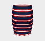 Americana Striped Fitted Skirt - Objet D'Art