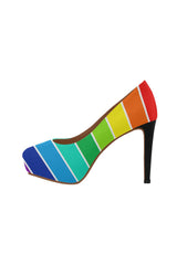 Rainbow Bright Artsadd Women's High Heels (Model 044) - Objet D'Art