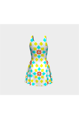 Deconstructed Mandala Flare Dress - Objet D'Art