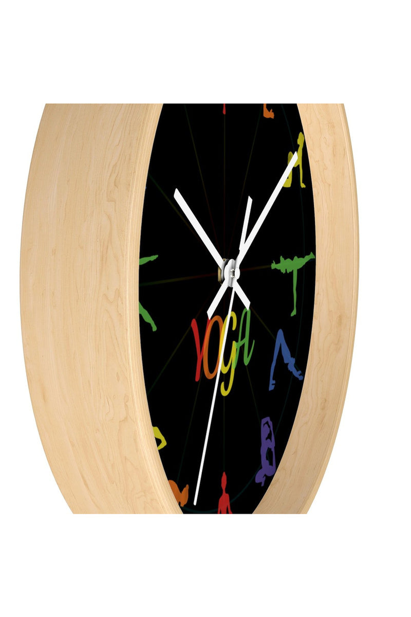 Yoga Asana Wall clock - Objet D'Art