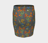Floral Network Fitted Skirt - Objet D'Art