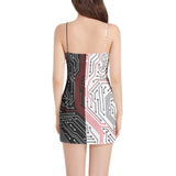 Sleeveless Square Neckline Spaghetti Strap Mini Dress - Objet D'Art