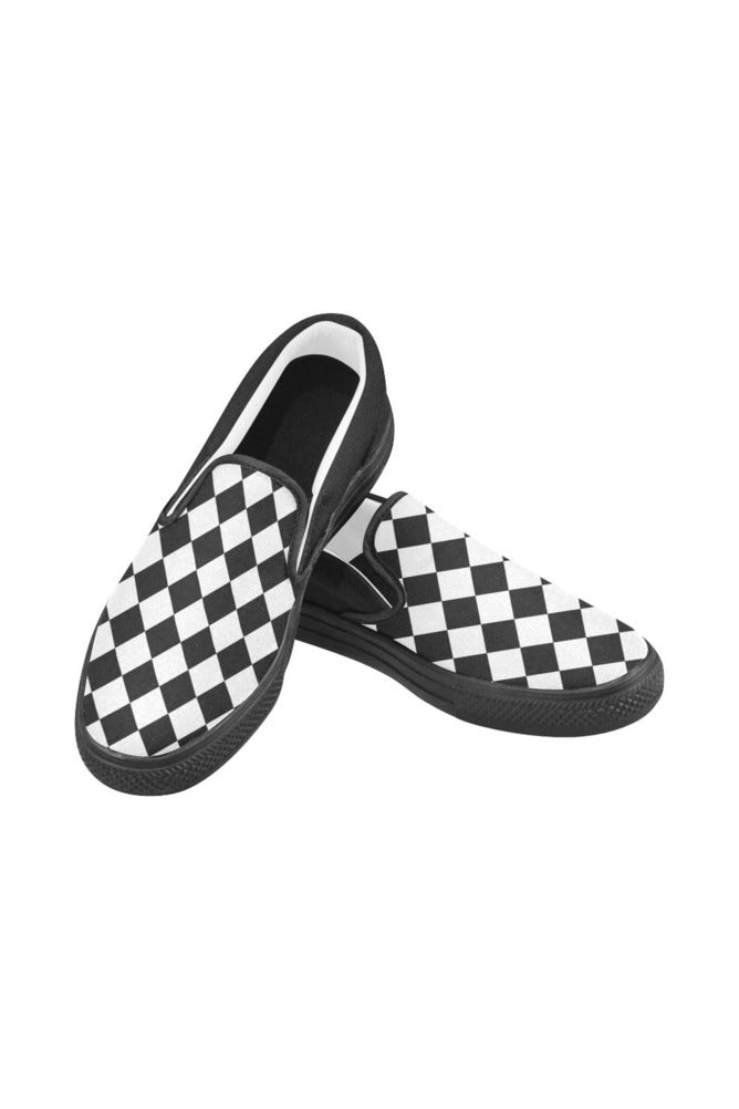 Harlequin Nights Men's Unusual Slip-on Canvas Shoes (Model 019) - Objet D'Art Online Retail Store
