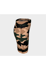 Nude Tone Camouflage Fitted Skirt - Objet D'Art