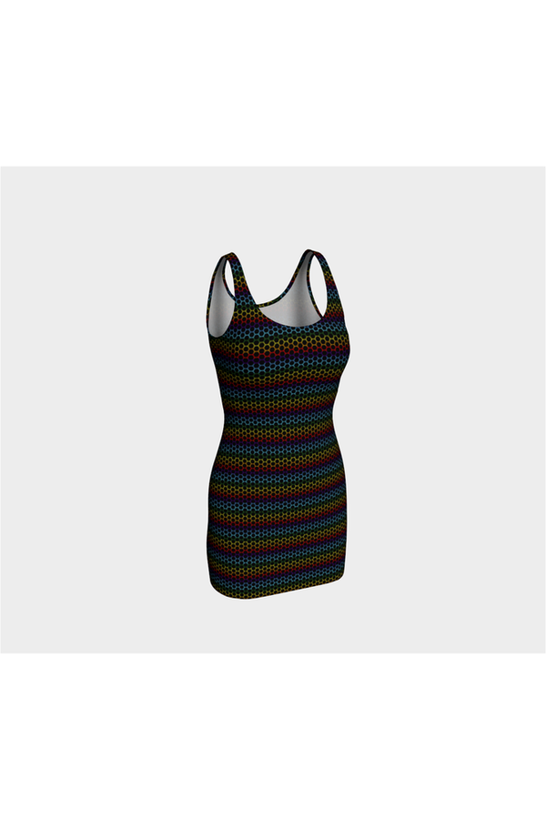 Rainbow Honeycomb Bodycon Dress - Objet D'Art