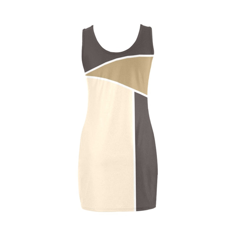 earthtone regional print Medea Vest Dress (Model D06) - Objet D'Art