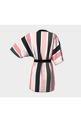 Pastel Striped Kimono Robe - Objet D'Art