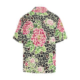 leopard rose print 2 Hawaiian Shirt with Merged Design (Model T58) - Objet D'Art