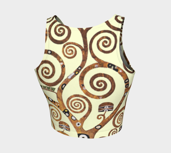 Tree of Life Klimt Athletic Crop Top - Objet D'Art