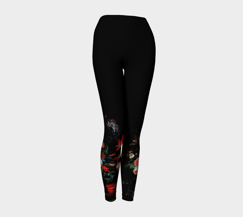 Floral Midnight Yoga Leggings - Objet D'Art