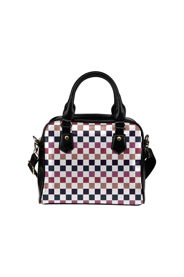 Very Berry Checkered Shoulder Handbag (Model 1634) - Objet D'Art