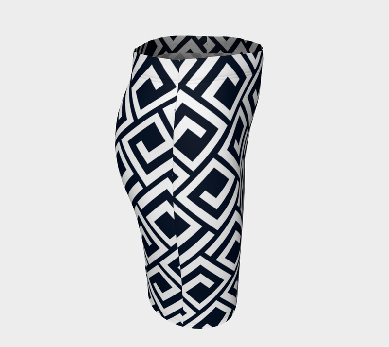 Greek Key Fitted Skirt - Objet D'Art