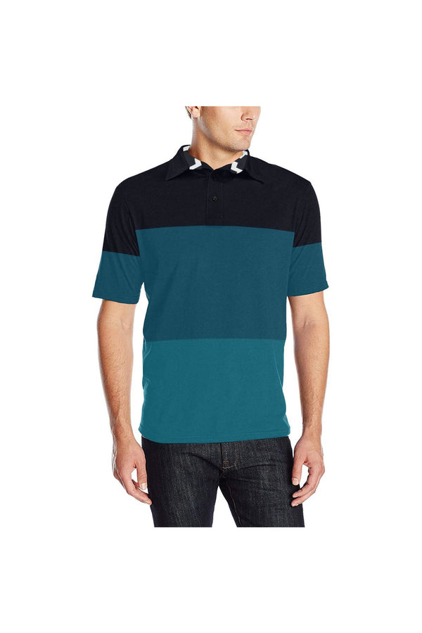 Tricolor Men's Polo Shirt - Objet D'Art