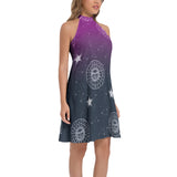 Tie Back Halter Neck Flared Dress - Objet D'Art