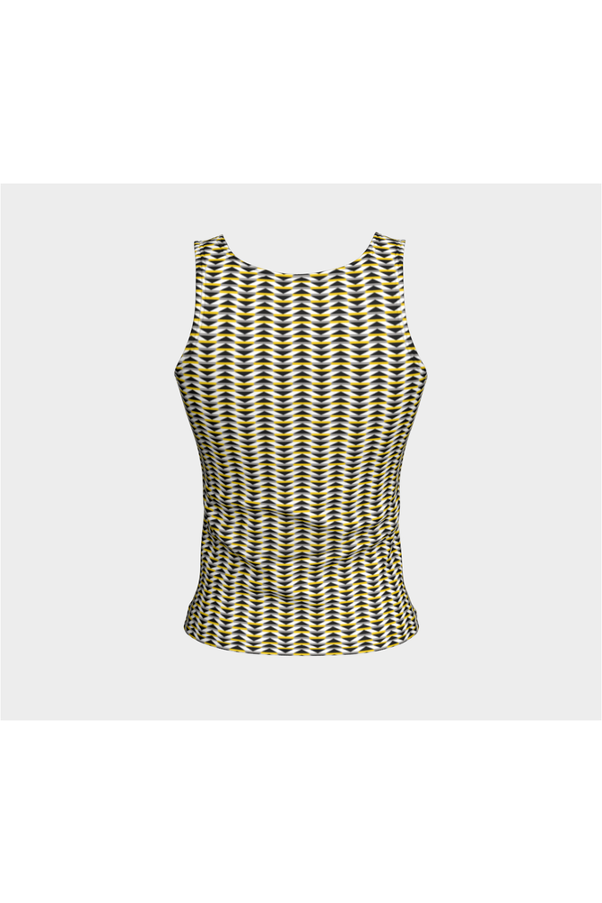 Gold Striped Fitted Tank Top - Objet D'Art