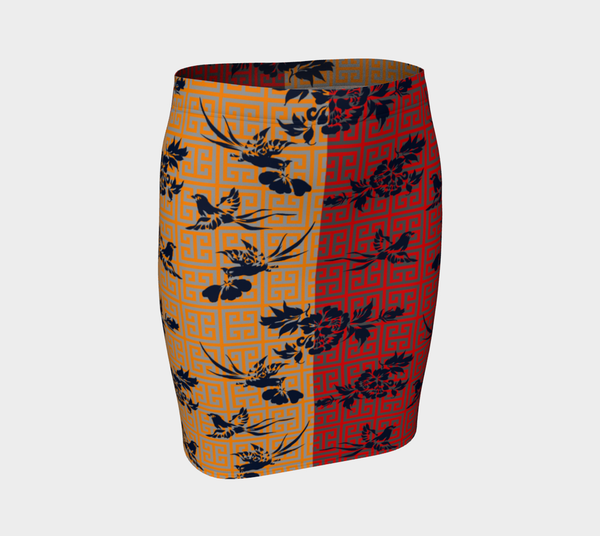 East Meets West Fitted Skirt - Objet D'Art