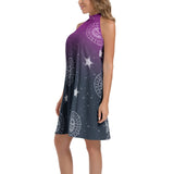 Tie Back Halter Neck Flared Dress - Objet D'Art