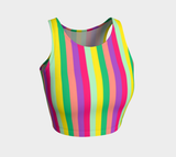 Striped Athletic Crop Top - Objet D'Art