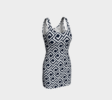 Greek Key Bodycon DRess - Objet D'Art