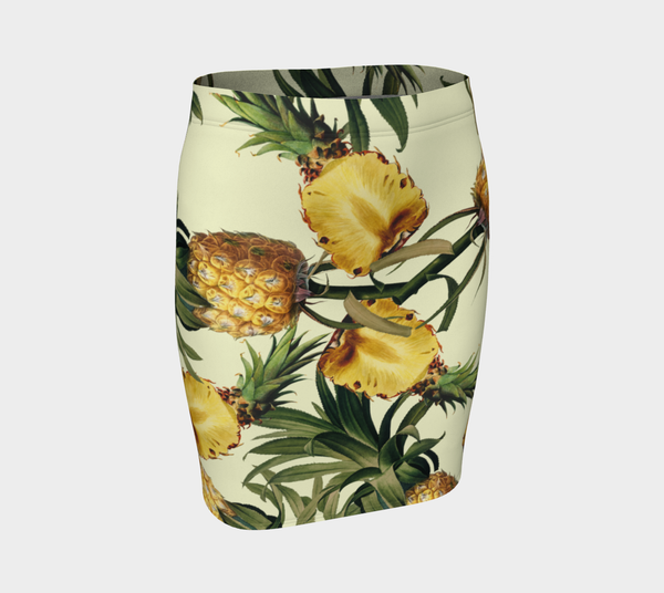 Pineapple Print Fitted Skirt - Objet D'Art