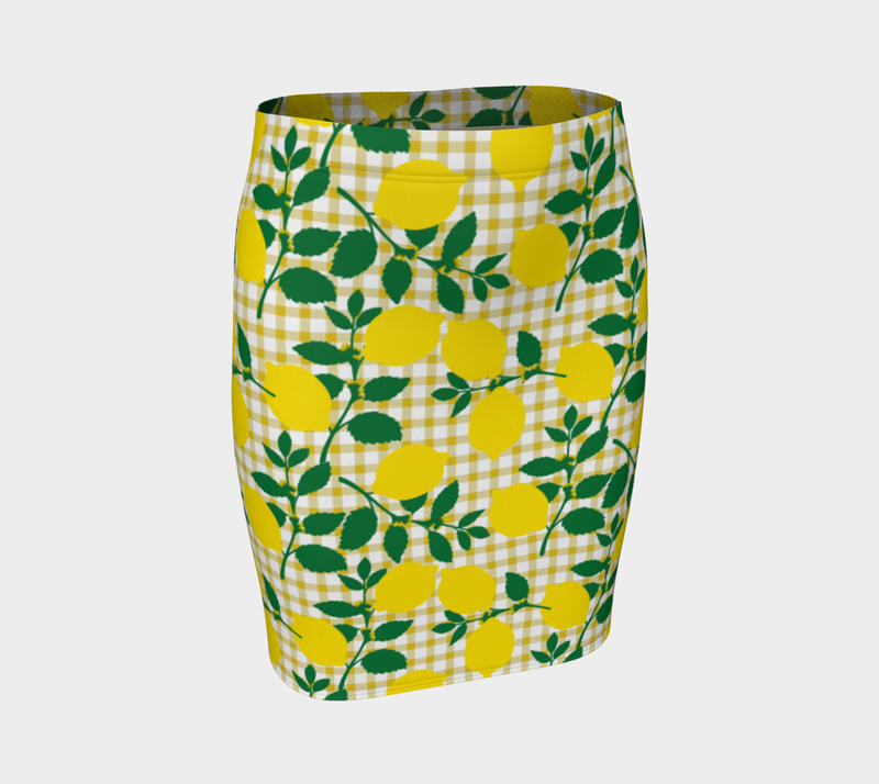 Lemon and Gingham Fitted Skirts - Objet D'Art