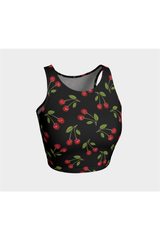 Cherry Print Athletic Crop Top - Objet D'Art