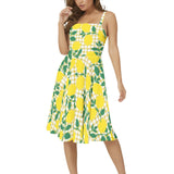 Sleeveless Square Neck Flare Hem Midi Dress - Objet D'Art