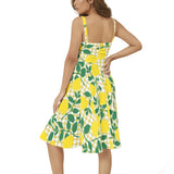 Sleeveless Square Neck Flare Hem Midi Dress - Objet D'Art