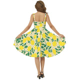Sleeveless Square Neck Flare Hem Midi Dress - Objet D'Art