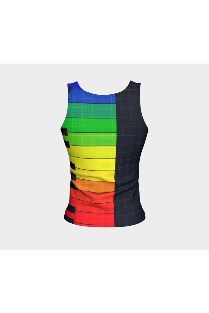 The Color of Music Fitted Tank Top - Objet D'Art