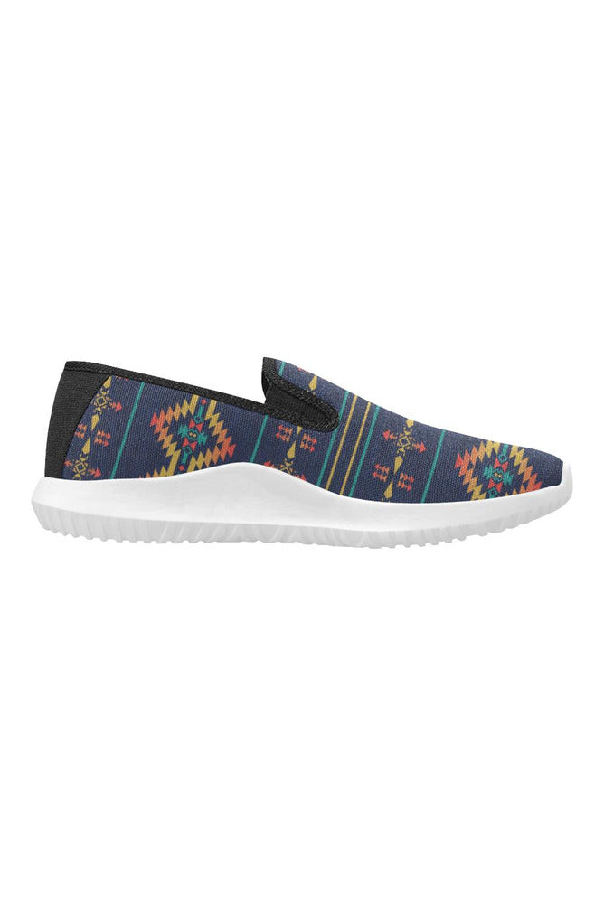 azzie 1 Orion Slip-on Women's Canvas Sneakers (Model 042) - Objet D'Art