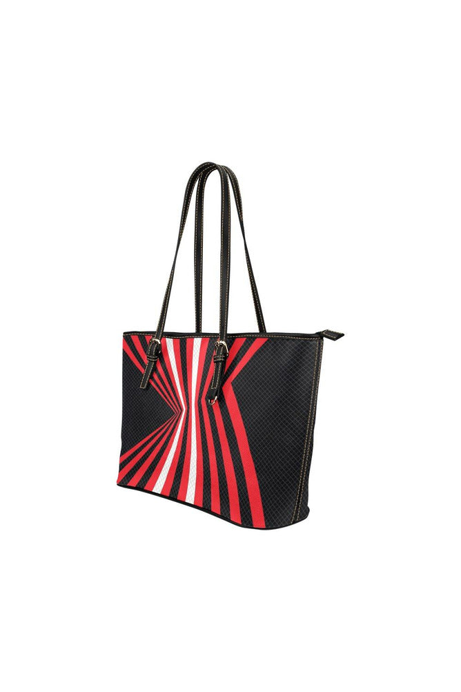 Abstract Convergence Leather Tote Bag/Small - Objet D'Art