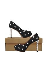 Black Polka Dot Women's High Heels - Objet D'Art Online Retail Store