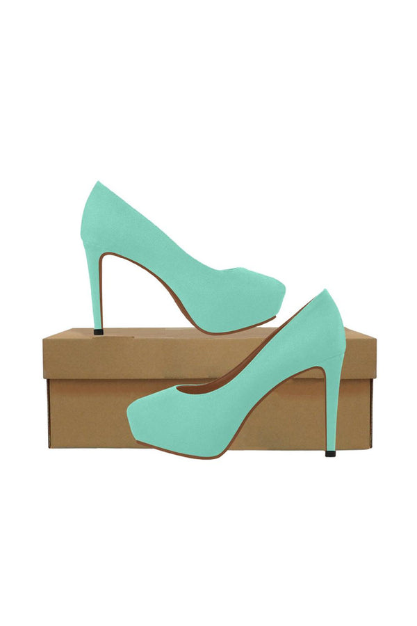 Lt Green Women's High Heels (Model 044) - Objet D'Art