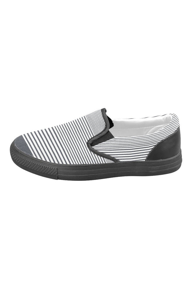 Micro-Striped Men's Slip-on Canvas Shoes - Objet D'Art Online Retail Store