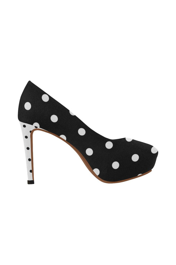 Black Polka Dot Women's High Heels - Objet D'Art Online Retail Store