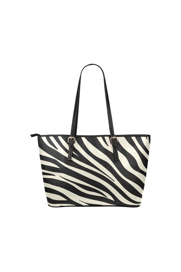 Zebra Print Leather Tote Bag/Small - Objet D'Art