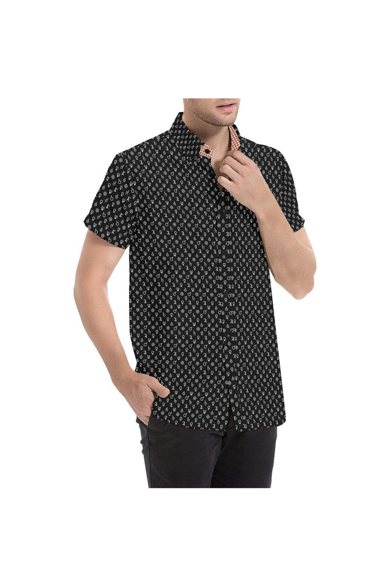 Planetary Symbols Men's All Over Print Short Sleeve Shirt - Objet D'Art