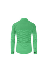 Effervescent Green Men's All Over Print Casual Dress Shirt - Objet D'Art Online Retail Store