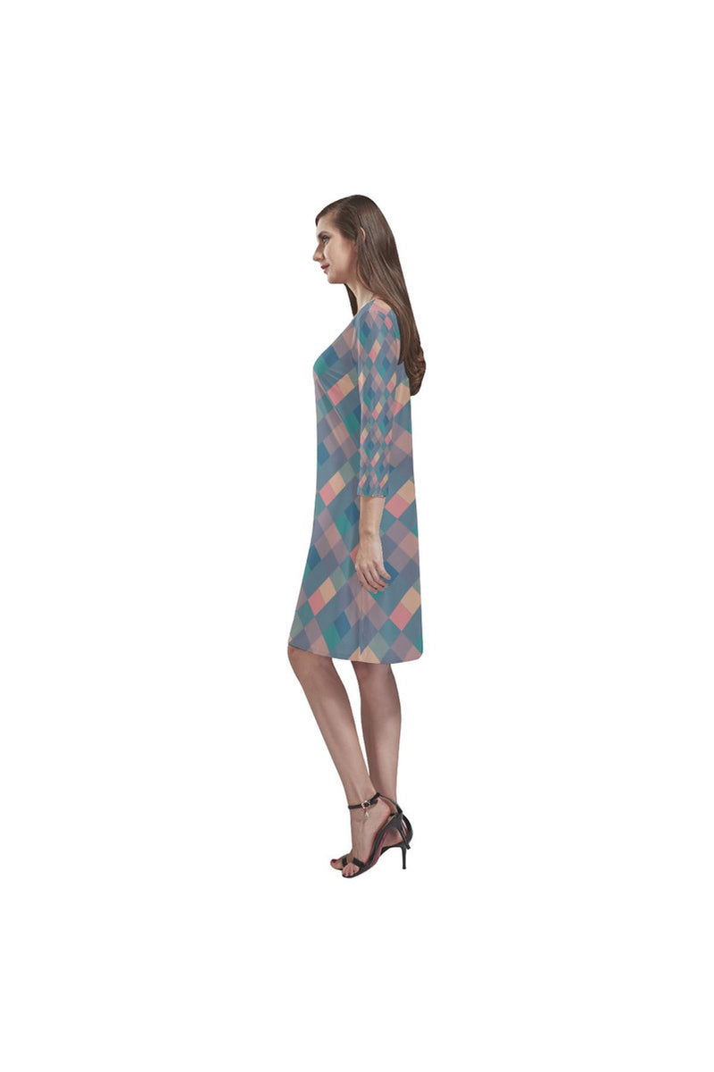 Pastel Pixels Rhea Loose Round Neck Dress - Objet D'Art Online Retail Store