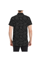 Black Scroll Men's All Over Print Short Sleeve Shirt (Model T53) - Objet D'Art
