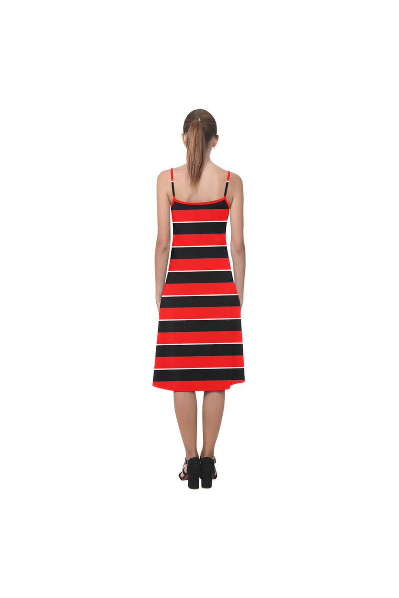 Red & Black Stripes Alcestis Slip Dress - Objet D'Art Online Retail Store