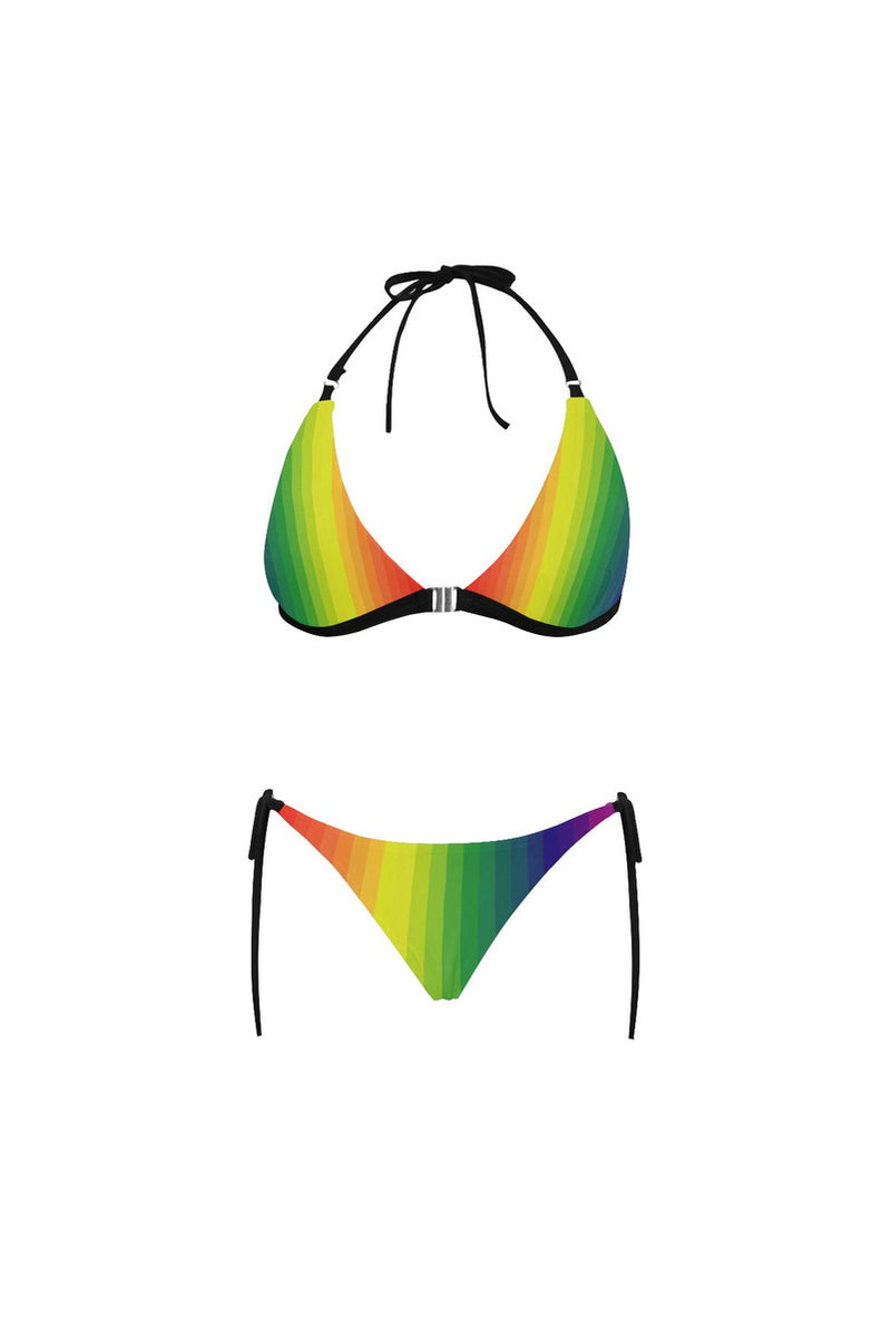 Spectral Splendor Buckle Front Halter Bikini Swimsuit - Objet D'Art