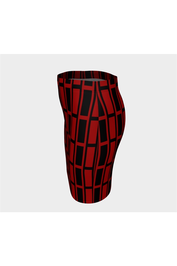 Red and Black Fitted Skirt - Objet D'Art