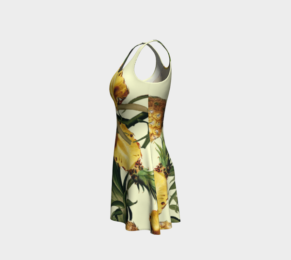 Pineapple Print Flare Dress - Objet D'Art